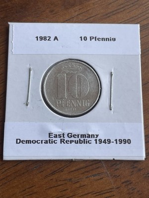 1982 A East Germany 10 Pfennig Coin Deutsche Demokratische Republik