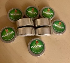 New Mini Duck Tape Rolls Silver / Chrome Patterned .75"X180" Pack / Lot Of 10
