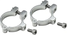 Velo Orange Hinged Water Bottle Cage Clamps - 28.6mm, Silver