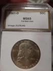 1961-D Franklin Half Dollar MS65 FBL Pci