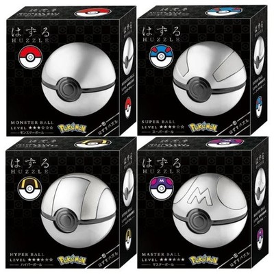 Hanayama Huzzle Pokemon Puzzle 4 Ball Complete Set Monster Super Hyper Master Ba