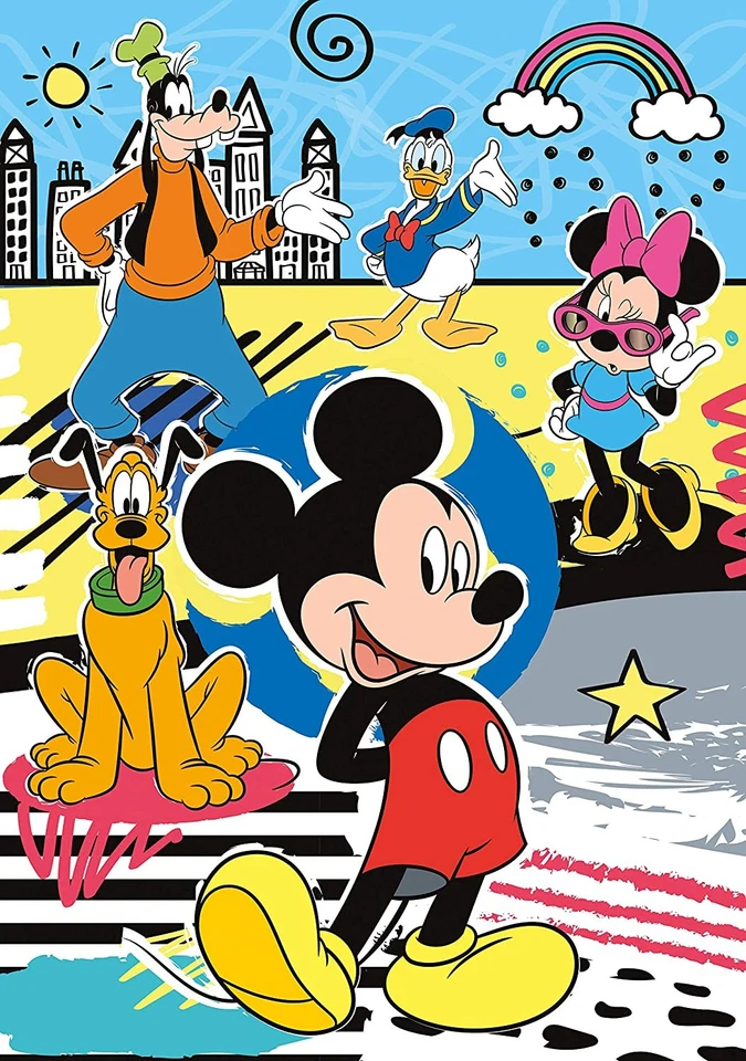 Clementoni-20157 Mickey Puzzle 104 Piezas+3D Model, Multicolor (20157) - Imagen 3 de 3