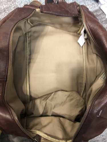 Bolso de Lona LL Bean Cuero Viaje Fin de Semana Marrón XL 19” Largo Limpio Difícil de Encontrar - Imagen 17 de 20