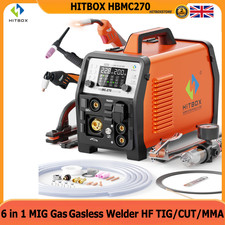 HITBOX 200Amp 6in1 MIG Welder HF TIG/MIG/CUT/MMA/Spot MIG Welder Plasma Cutter