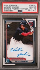 2024 Bowman Chrome 1st PSA 10 Walker Jenkins Prospect Auto #CPA-WJ Twins RC