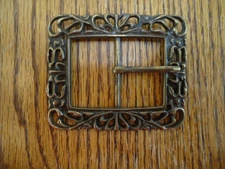 Vintage Women's Filligree Interchangable Metal Belt Buckle 3" W x 2.5" H