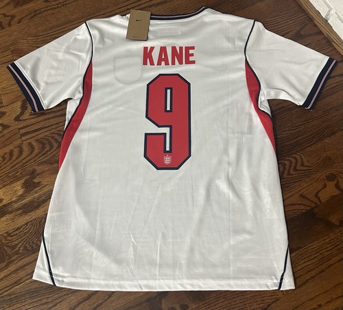 England National Team Soccer Jersey Kane 9 White/Red/Black (Size S)