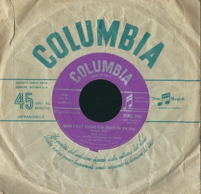 DISCO 45 GIRI PAUL ANKA - YOU ARE MY DESTINY / WHEN I STOP LOVING YOU