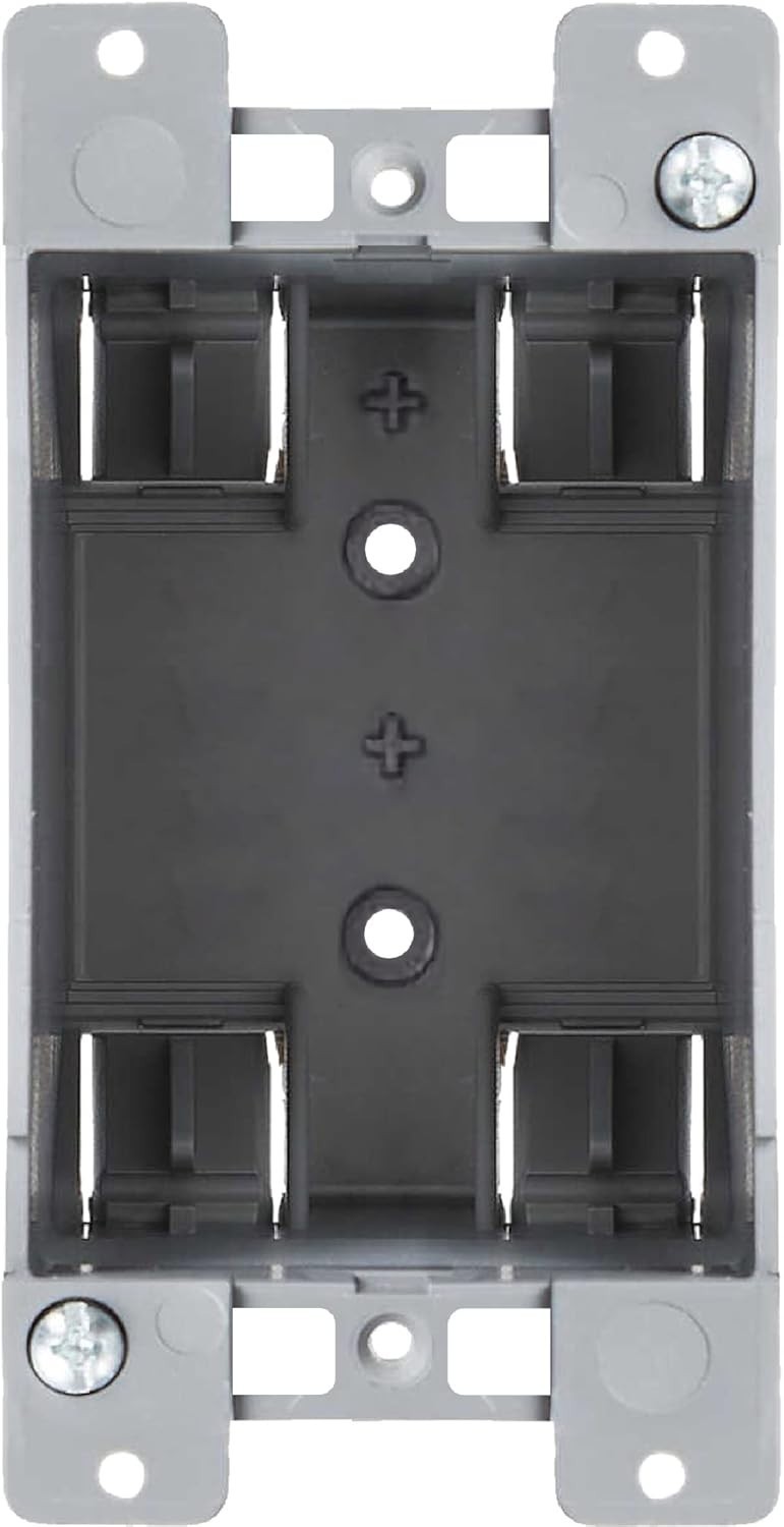 1-Gang PVC Electrical Outlet Box - 14 cu. in. Junction Box for Safe Installation