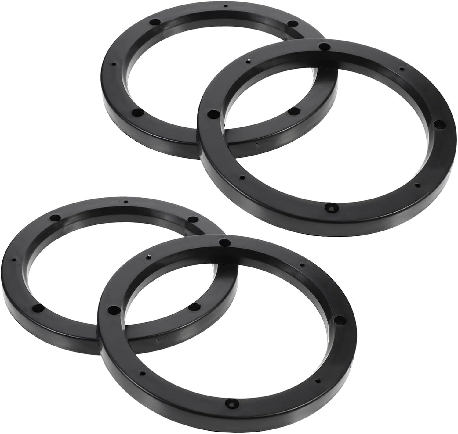 Wakauto 4PCS 6.5 inch Speaker Spacers,Car Door 17.5X17.5cm, Black 6.5inches 