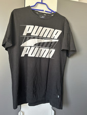 PUMA Herren T-Shirt L schwarz Logo-Print Rund...
