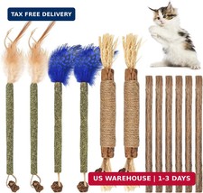 12 PCS Silvervine Chew Sticks for Cats, Catnip Chew Sticks Cat Toys for Indoor C