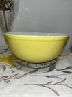 Vintage Pyrex 404 Primary Yellow Nesting Mixing Bowl 4 Qt Large 10.5" TM REG