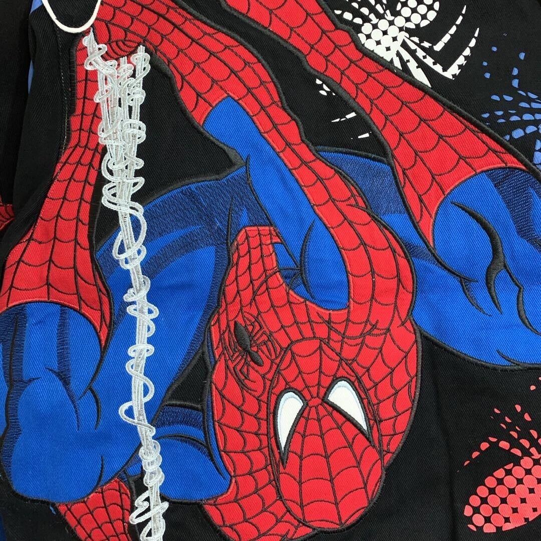 Jh Design Spider-Man Racing Jacket Embroidery Black Youth Jh Design Spider-Man Racing Jacket Embroidery Black Youth