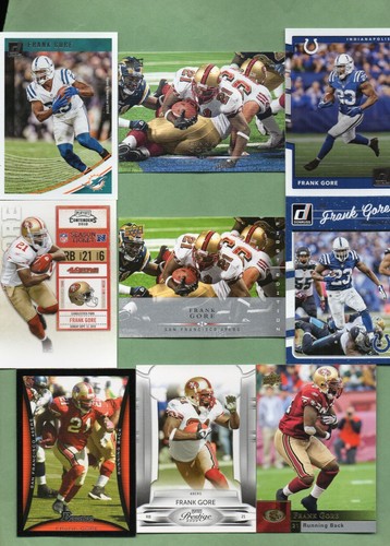Frank Gore (San Francisco 49ers,Colts &Dolphins) 25 Card Lot w/Rookies & Inserts - Picture 2 of 3