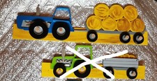✿witzige Kinder-Garderobe✿Traktor-Form✿NEU✿echt was Besonderes✿GESCHENK✿HOLZ