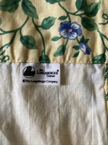 1 Set Longaberger Yellow Vine 81" Gefüttert Paneele Stange Tasche Vorhänge Gardine - Bild 4 von 5