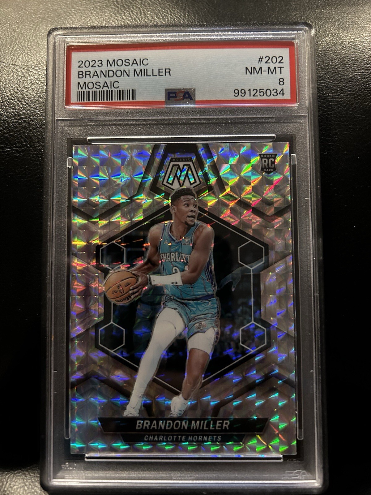 2023 PANINI MOSAIC Mosaic 202 BRANDON MILLER ROOKIE RC PSA 8