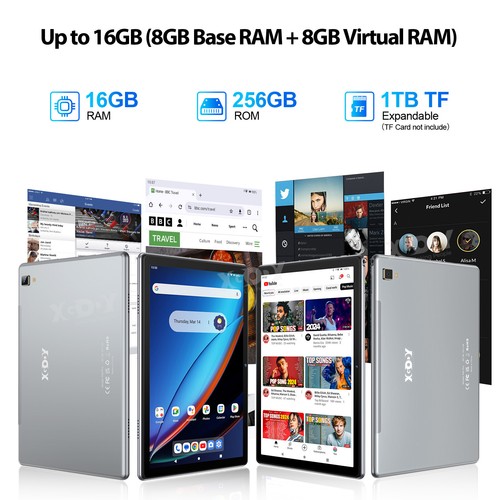 2025 Newest Android 14 Tablet 16GB+256GB 11 inch 5G WiFi 8000mah Dual SIM 4G LTE - Picture 17 of 25