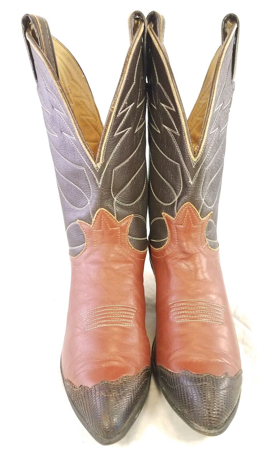 TONY LAMA VINTAGE WESTERN COWBOY BOOTS BLACK LABE… - image 4