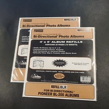 2x PIONEER refill for BL-200 albums bi-directional 10 Sheets 20 pages 4 x 6"