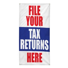 Vertical Vinyl Banner Multiple Sizes Business Weatherproof Industrial Yard Signs