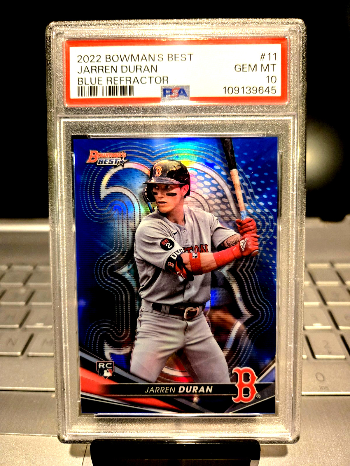 2022 Bowman's Best #61/150 Jarren Duran Blue Refractor #11 Gem Mt. 10 " POP-3. "