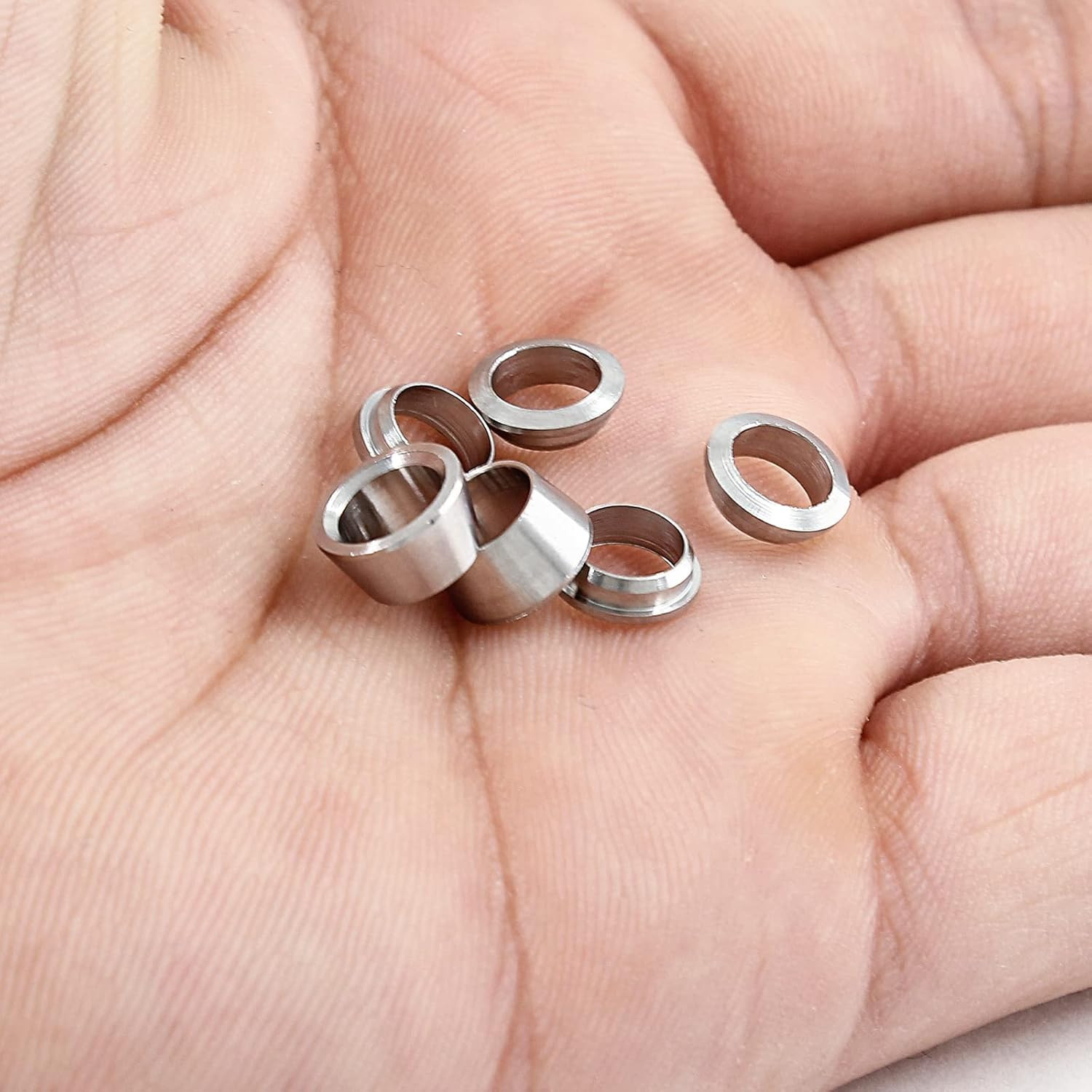 Biaungdo 12 Pairs Compression Fitting Ferrule Sleeve, 304 Stainless Steel 1/4" T