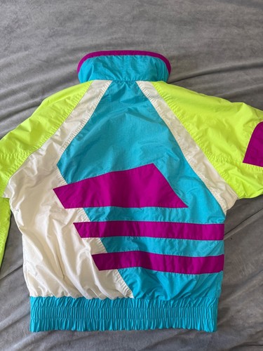 VTG 80s/90s Tyrolia by Head Neon Ski Coat Unisex Kids size 8 - Picture 3 of 6