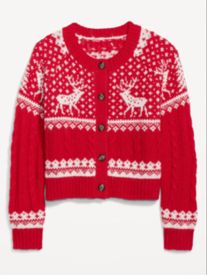 OLD NAVY ~ New! NWT Women's XL ~ Most Popular Alpine Fair Isle Cardigan Sweater