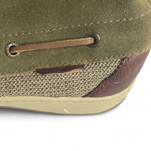 Sperry Top-Sider Olive Green Suede Boots Women's SZ 6 Leather Lace-Up Boat - Picture 7 of 13