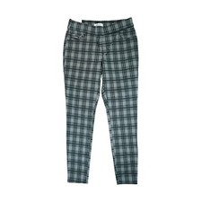 NWT $59 Nine West Black Grey Check Heidi Pull On Pants ~ Plaid