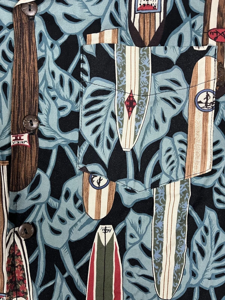 Camisa Hawaiana De Colección Para Hombres XL Bullhead Tabla de Surf Surf Hawaii Nalu EE. UU. Foto 4 de 4