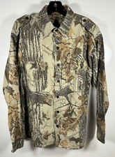 VTG Size L Sports Afield Reatree Camo LS Button Up Shirt Made in USA 100% Cotton