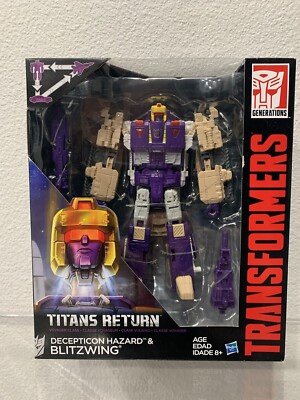 Transformers Titans Return Decepticon Hazard & Blitzwing Voyager Class New Seale