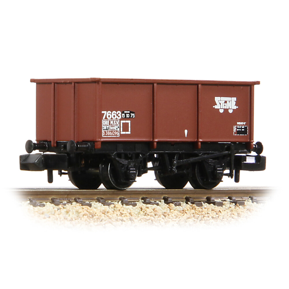 Graham Farish 377-278B N Gauge BR 27 Ton Steel Tippler Wagon BR Bauxite With Loa
