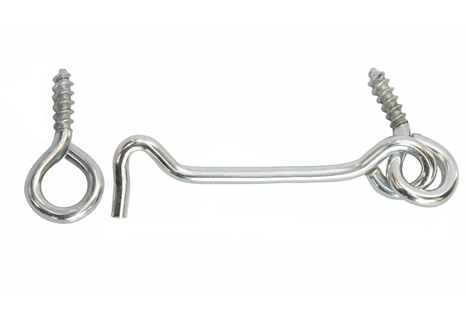 4 x Sturmhaken 70 x 3 Fensterladenhaken Fensterhaken Windhaken Öse Holzgewinde