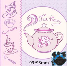 Tea Time Cup With Teapot Metal Cutting Dies Stencils DIY Scrapbooking Paper