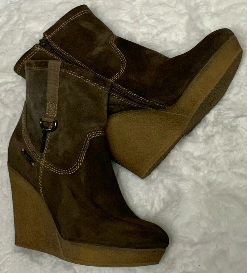 Diesel Jessy 女式踝厚底楔形靴,尺寸 7 EU 38 — 第 3/4 张图片