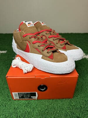 Nike Blazer Low x Sacai British Tan Mens Size 12.5 British Tan DD1877-200