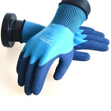 Waterproof Latex Coated Work Safety Grip Gloves Builders Gardening Mechanic