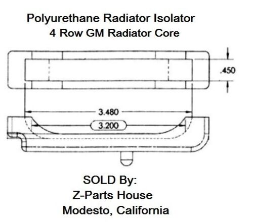 MONTE CARLO (70-77) Urethane Radiator Isolators (Big Block Core) 3.6118G - Picture 3 of 4
