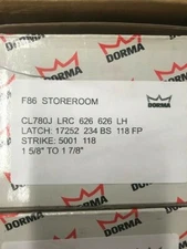 DORMA DOOR CL780J LRC 626 Storeroom Func Gr 2 2-3/4" ASA Less SFIC 6 or 7 L/CORE