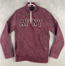 Abercrombie  Fitch Men Sweater Sweat Muscle Size L Maroon/ 30-38