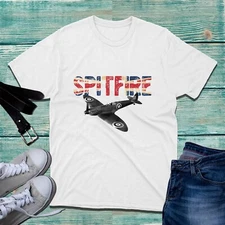 Spitfire T-Shirt Supermarine Spitfire Fighter Aircraft Royal Air Force Gifts Top