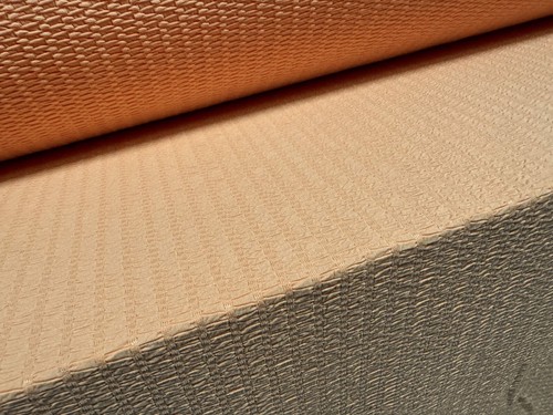 Super Stretch Spandex Double Jersey Fabric, Per Metre - Jacquard - Peach - 第 2/3 張圖片