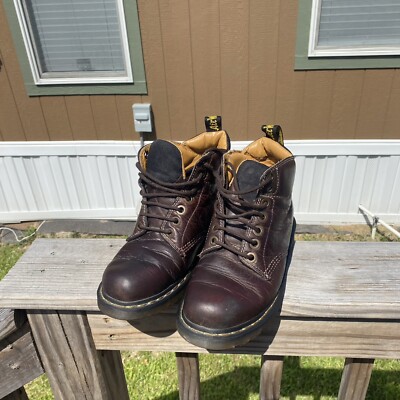 DR DOC MARTENS Mens 7- W 8 11410 AW004 Brown Leather Work Boots AirWair Bounce DR DOC MARTENS Mens 7- W 8 11410 AW004 Brown Leather Work  main image 4
