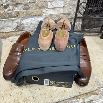 Wolf & Shepherd Ringer Penny Loafer Maple Calfskin Men display picture 1