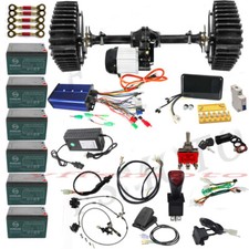 Rear Wheel Track 34'' Differential Axle Kit 1500W Motor for ATV UTV Go Kart Quad