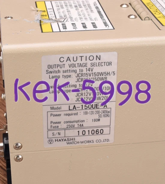 USED HAYASHI Luminar Ace LA-150UE-A microscope halogen light source AC100-240V - Image 3 of 4